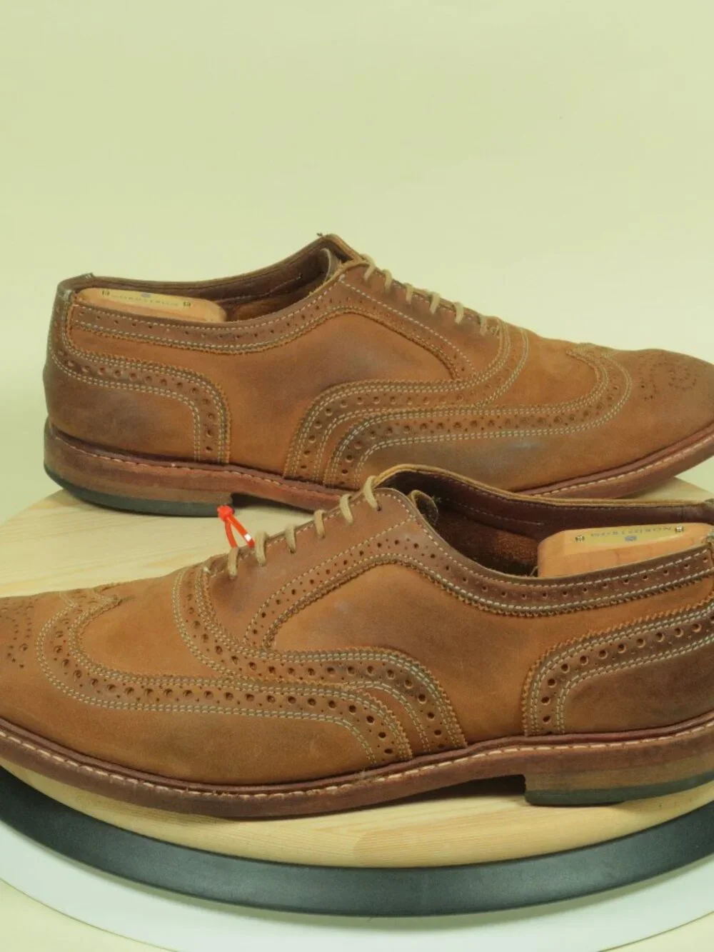 Allen Edmonds Neumok Dress Shoes Mens 11.5 EEE Brown Wingtip Extra Wide
